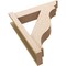 Ekena Millwork 6-in W x 24-in D x 28-in H Funston Trad Rough Cedar Woodgrain TimberThane Outlooker, Primed Tan OUTUR060X24X28FST04RCPR - alternate 3